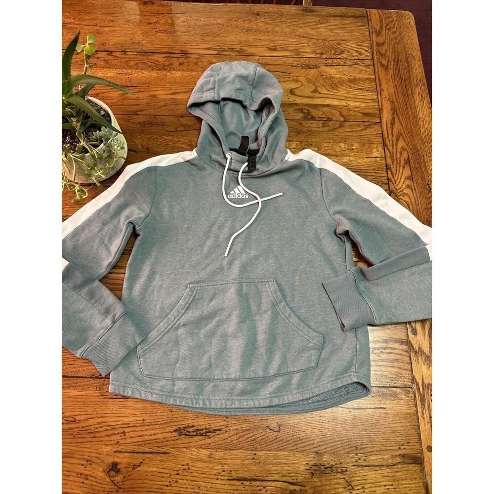 𝅺adidas E17 Women's Size XS Green  Hoodie Sweatshirt Pullover Fleece athleisure